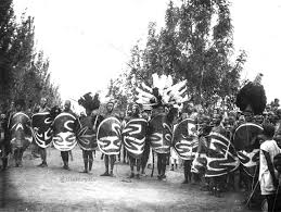 Actors performing a traditional Luo play on stage